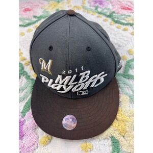 2011 MLB Playoffs Milwaukee Brewers Authentic 47 Brand Baseball Cap One Size